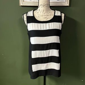 Black and white Tank Blouse